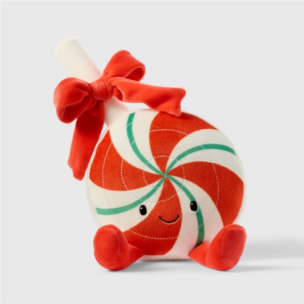 Gigglescape Peppermint Lollipop Plush 9” Christmas Stuffy